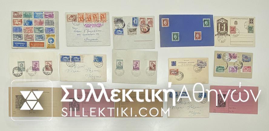 15 Postal Stationary Greek 1940/46